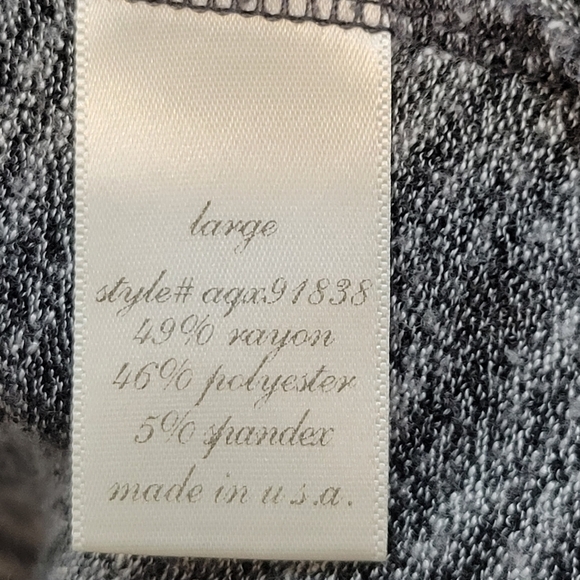 ALYA Women's Heathered Gray Long‎ Sleeve Keyhole Swing Tunic Dress size L - Picture 5 of 7